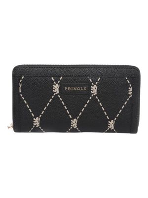 Pringle | Argyle Zip Aound Purse | Black