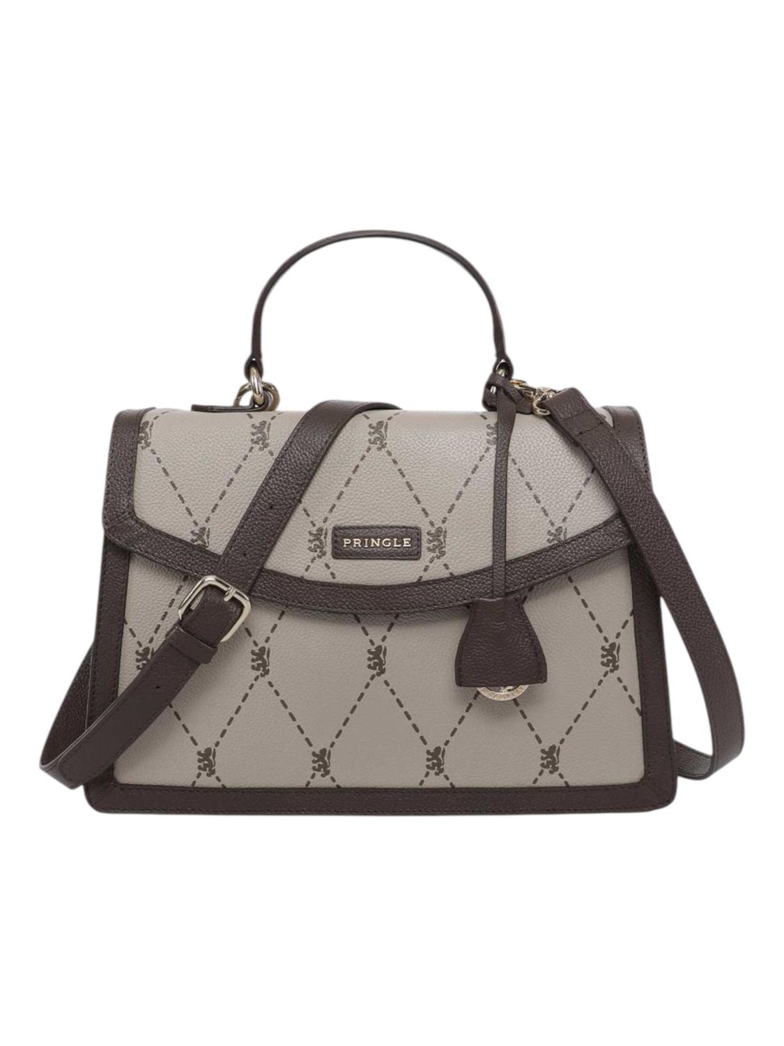 Pringle | Argyle Top Handle Crossbody Bag | Stone