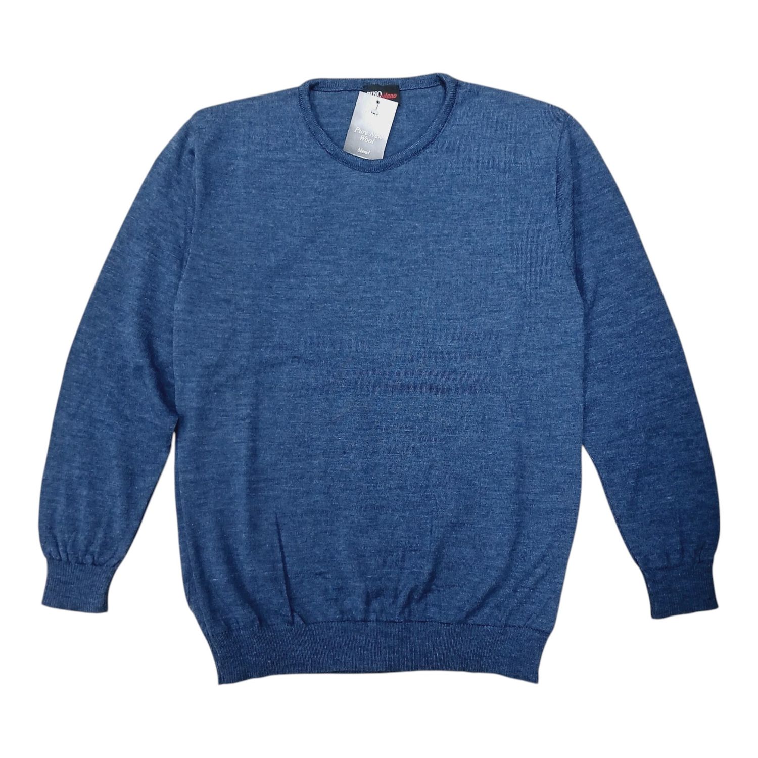 Dino Milano | Lightweight Round neck Jersey | Wool Blend | Atlantic Blue, Size: M