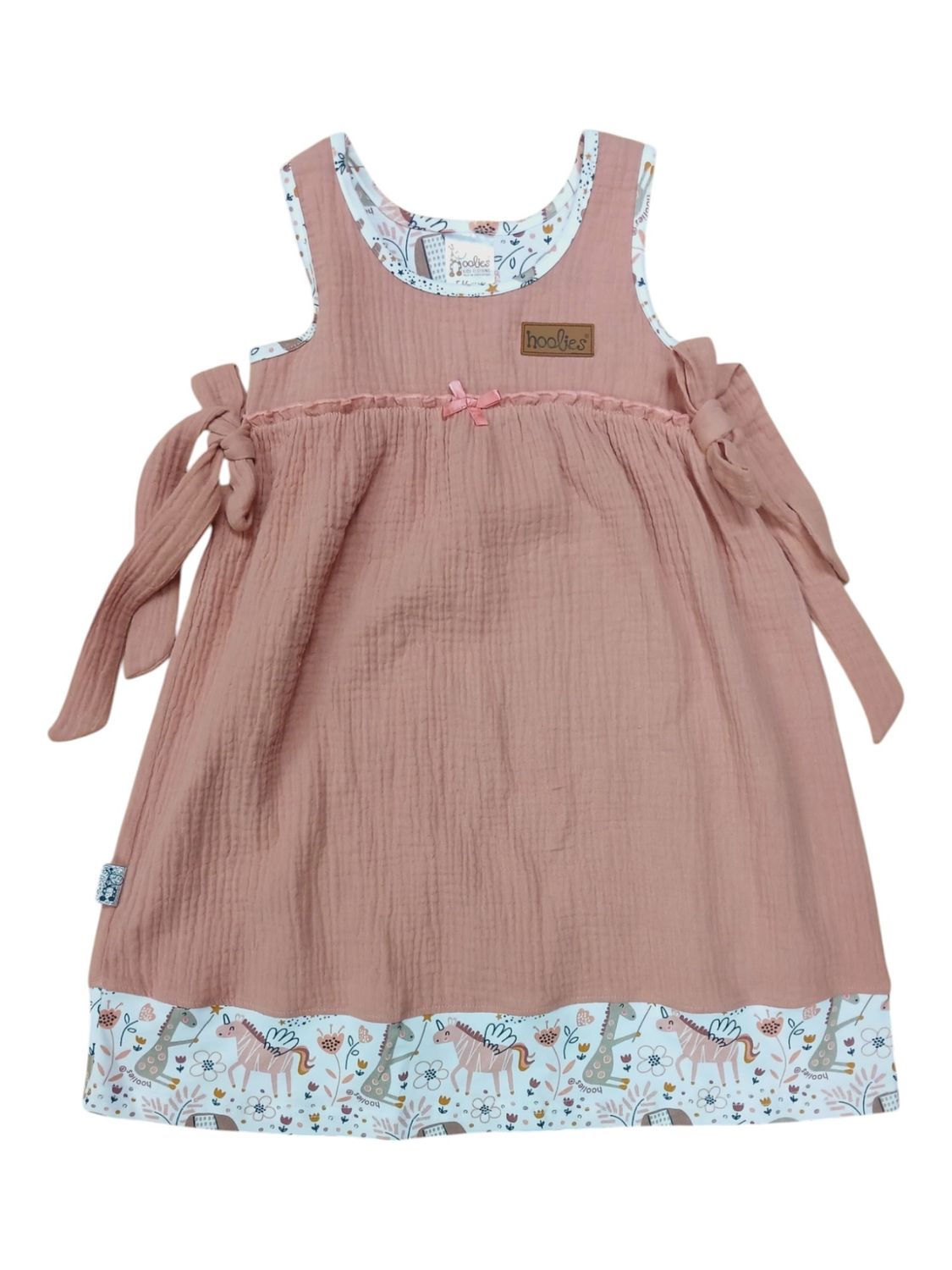 Hoolies | Unicorn Safari Muslin Border Dress Set, Size: 3-4 years
