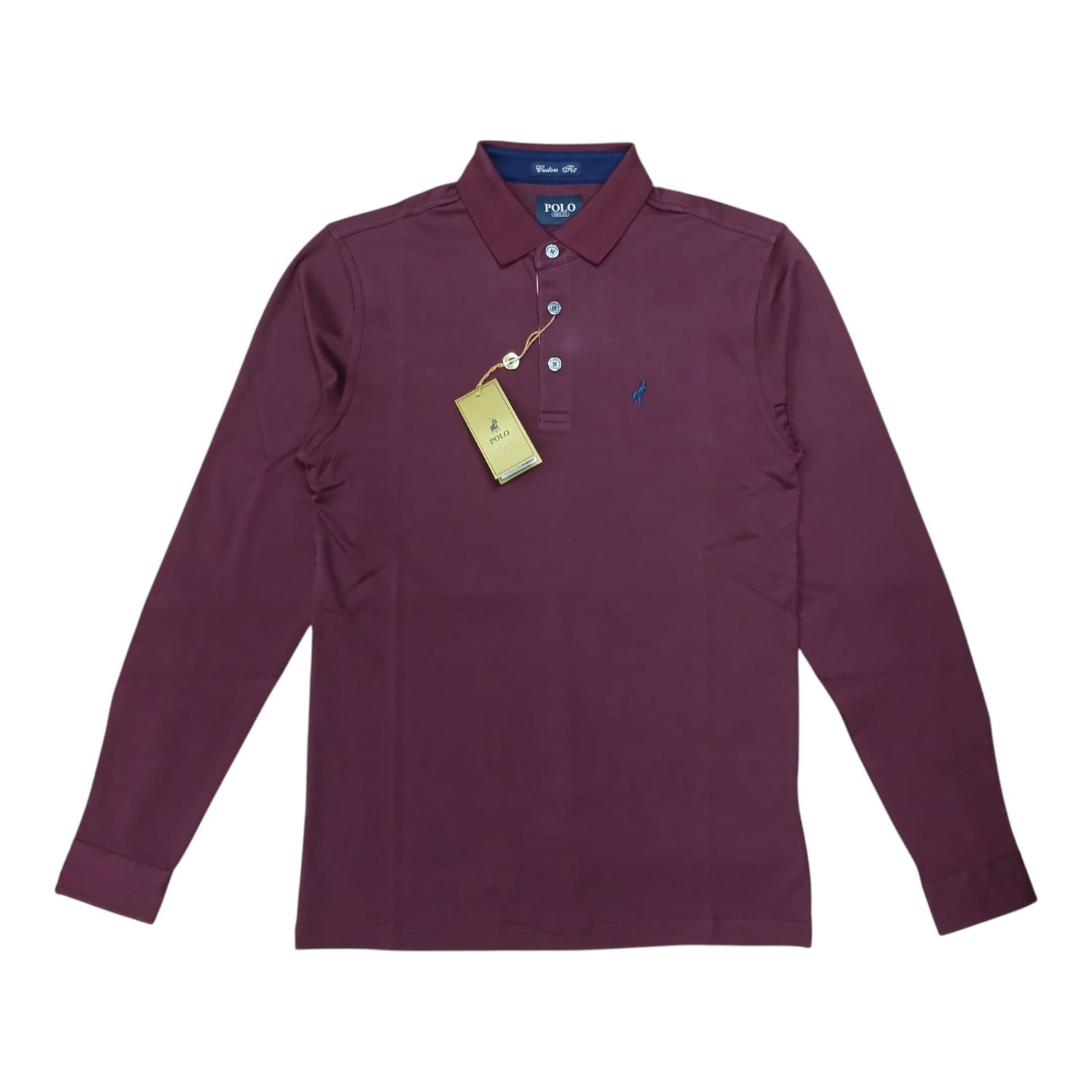 Polo | Arnold Double Yarn Long Sleeve Golfer | Burgundy