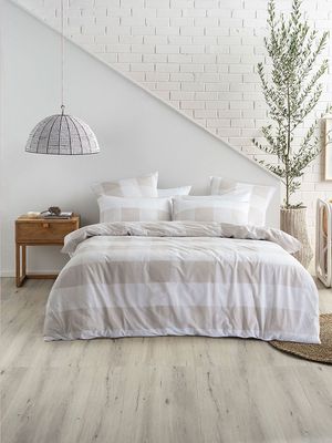 Linen House | Alec Duvet Cover Set | Mushroom