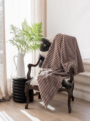 Linen House | Decadence Tigers Eye Fur Throw | 150x200