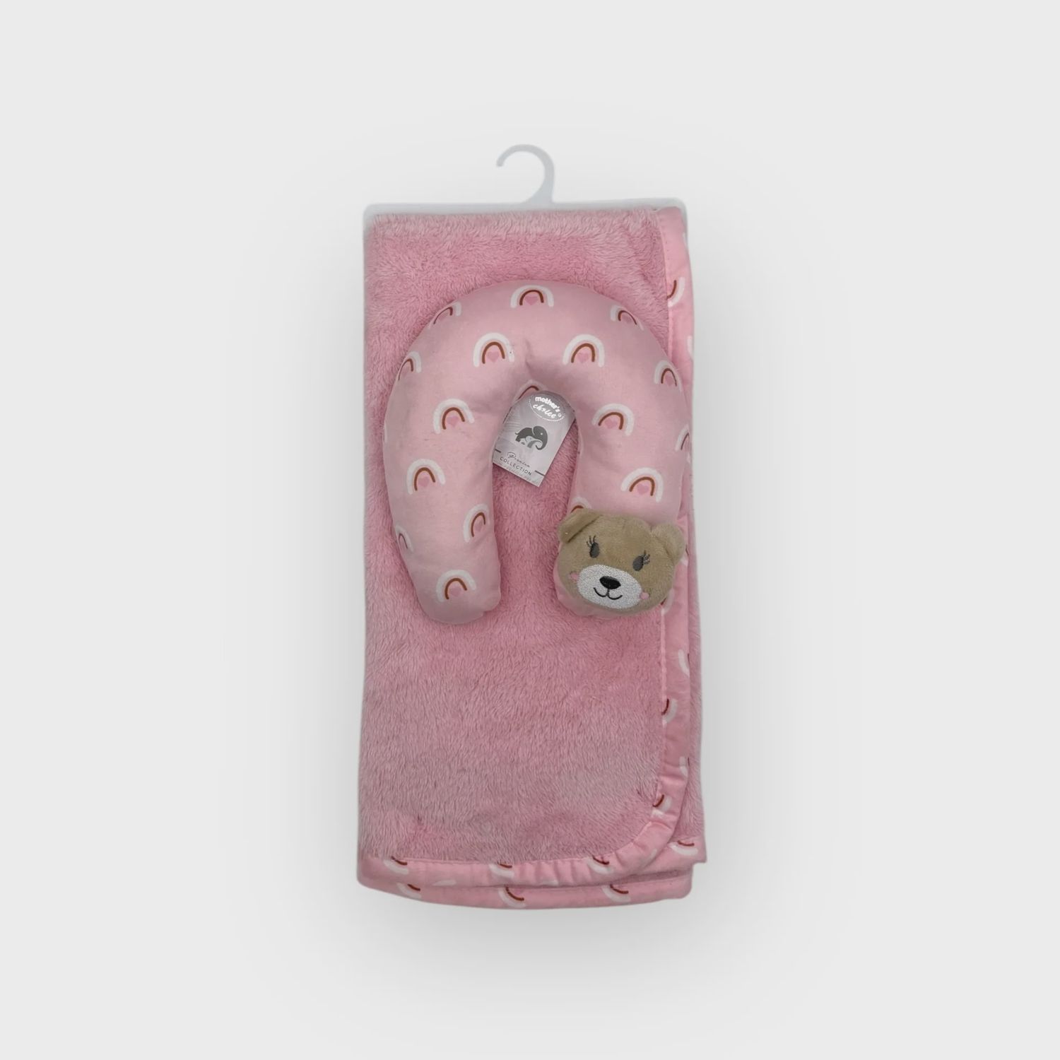 Mother&#39;s Choice | Pillow Blanket | Pink Bear