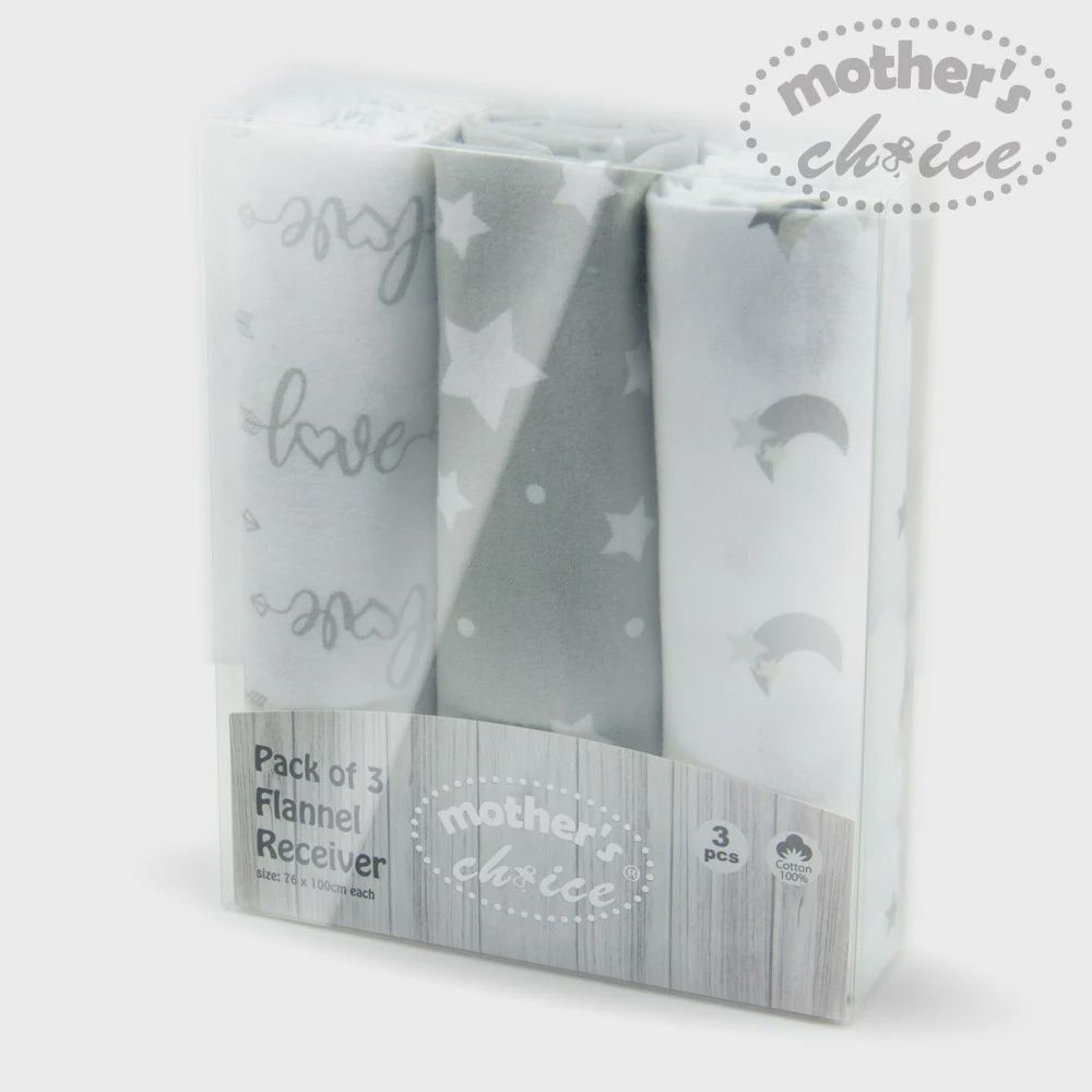 Mother&#39;s Choice | 3 Pack Flannel Receivers | Neutral Love