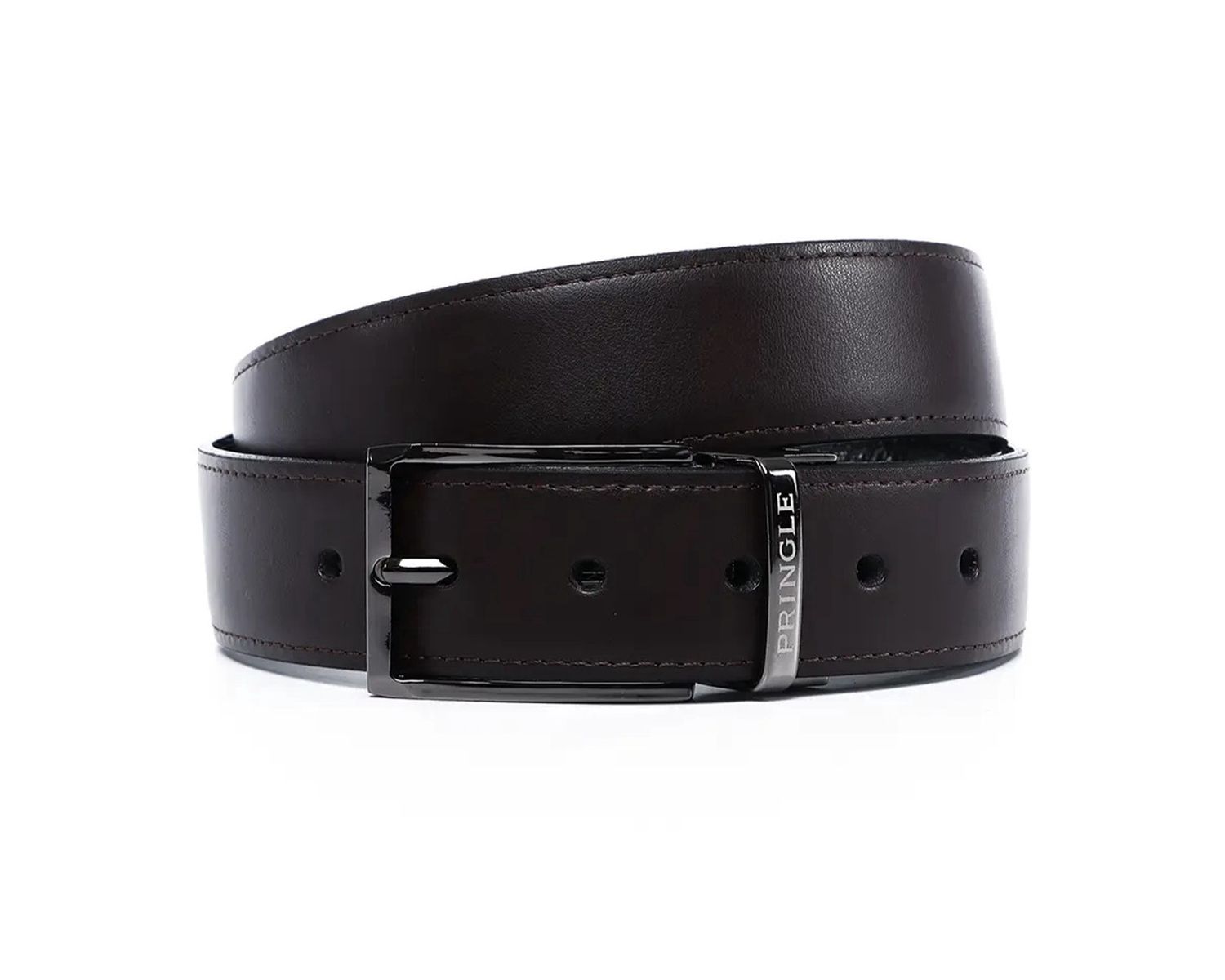Pringle | Bernard Reversible Leather Belt  | Black &amp; Brown, Size: M (32-36)