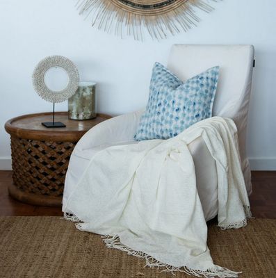 Aranda | Chenille Throw | 130x180 | White
