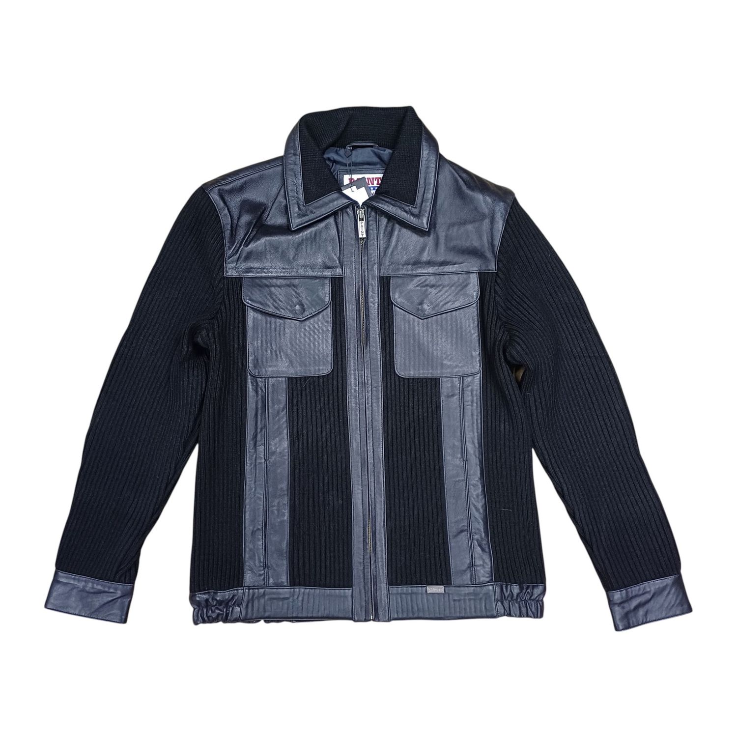 Paint | Mens Leather Jacket | Black, Size: S