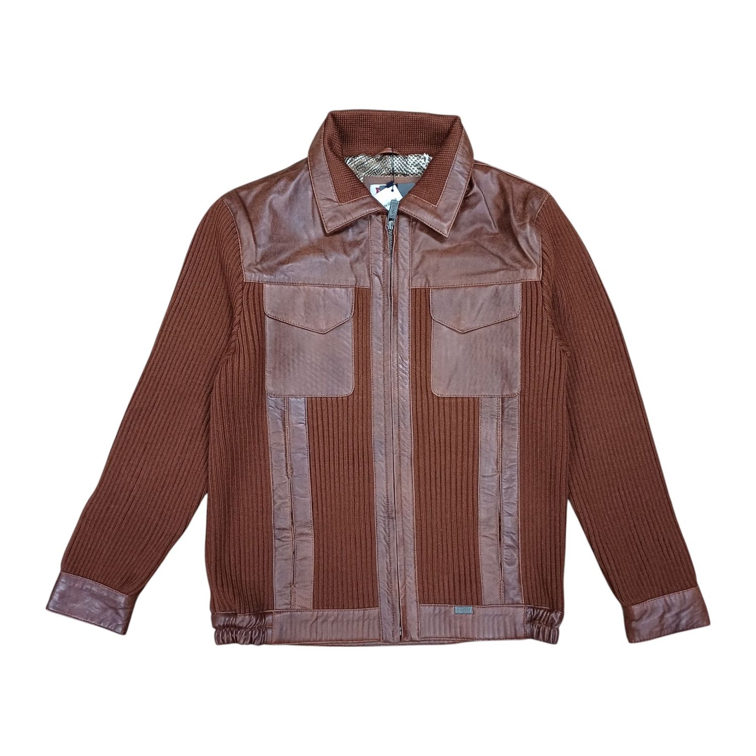 Paint | Mens Leather Jacket | Brick, Size: M