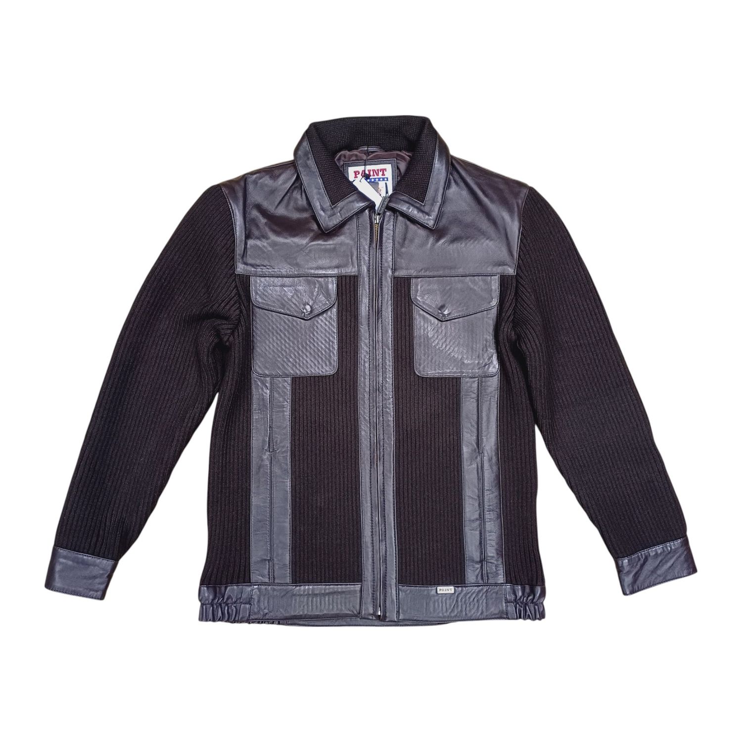 Paint | Mens Leather Jacket | Brown, Size: 2XL