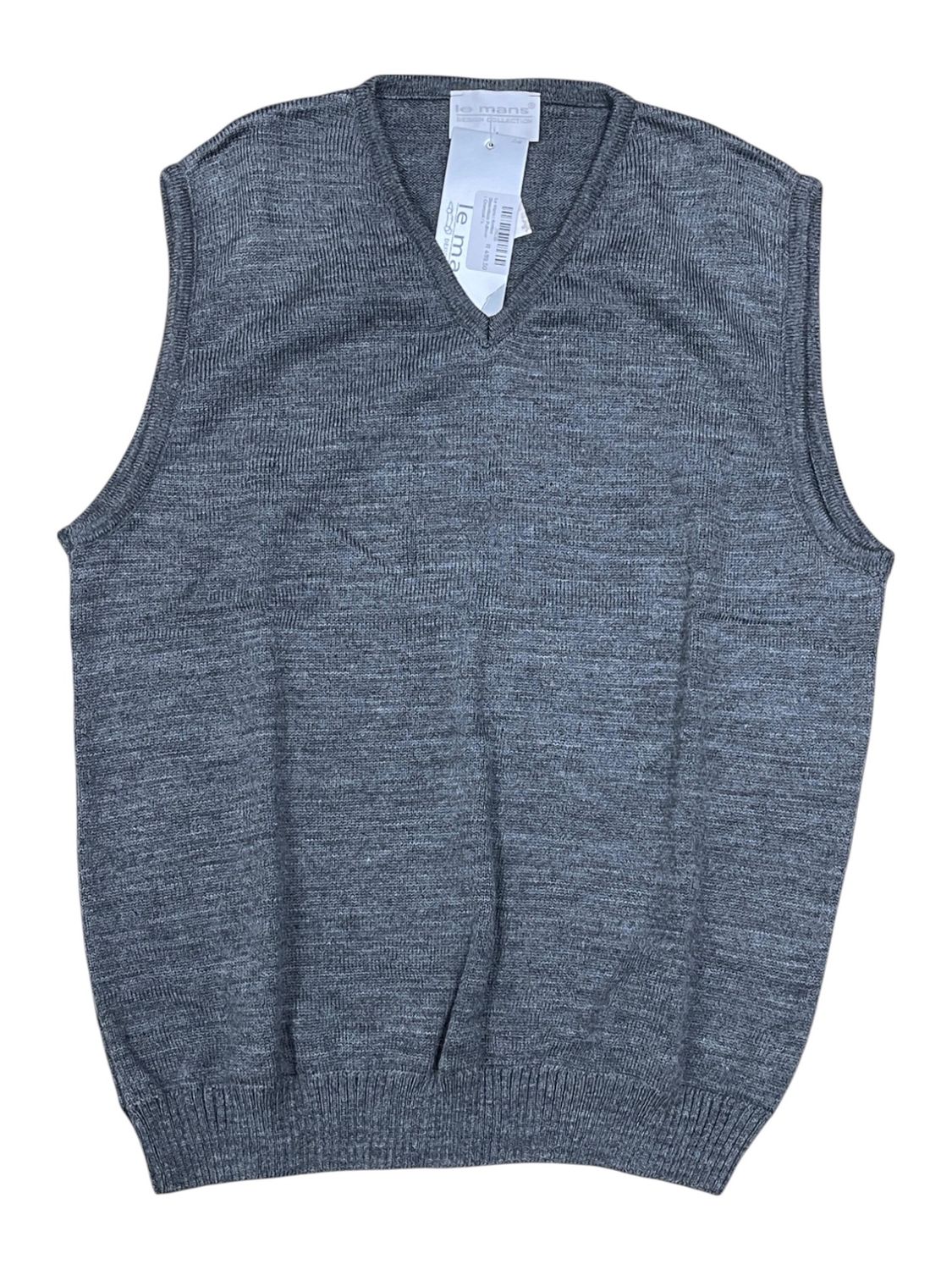Le Mans | Knitted Sleeveless Pullover | Charcoal, Size: S