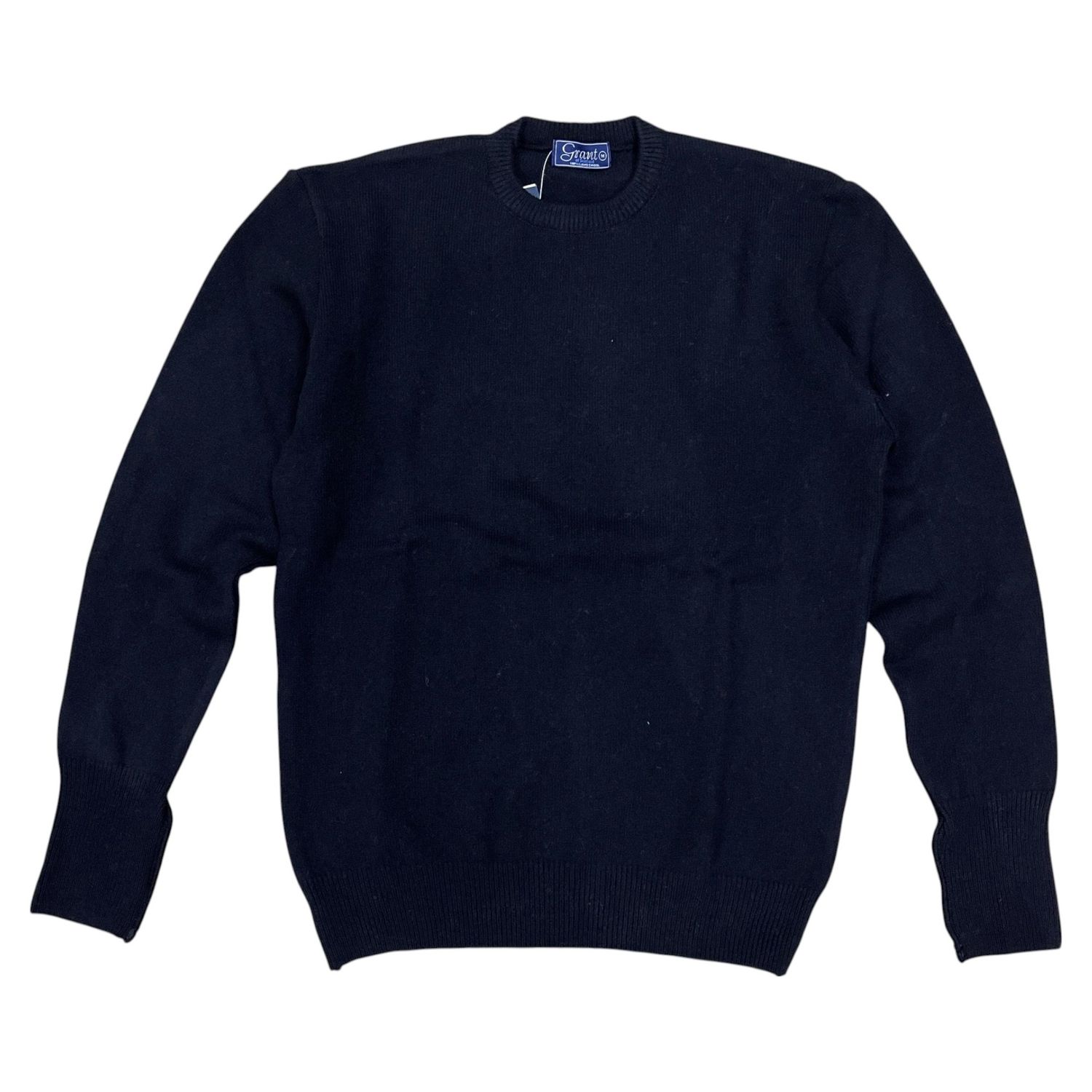 Grant | Lambswool Crew Neck Jersey | Black, Size: M