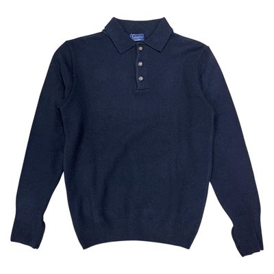 Grant | Lambswool Golfer Jersey | Black