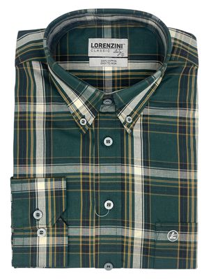 Lorenzini | Classic Long Sleeve Shirt | LO50/212 | Green Check