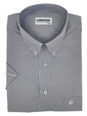 Lorenzini | Classic Short Sleeve Shirt | LS50/364 | Grey Check