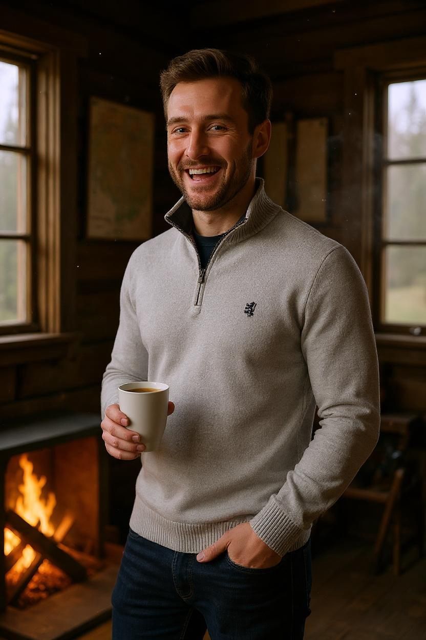 Pringle | Harry 1/4 Zip Knitwear | Grey Melange, Size: S