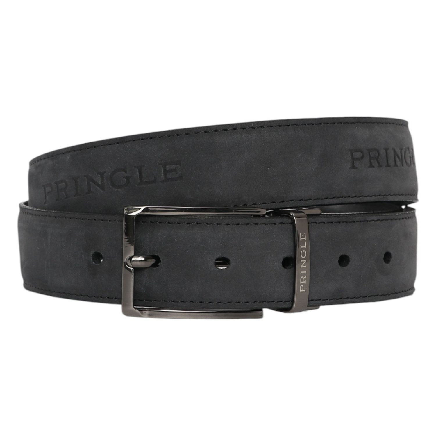 Pringle | Owen Reversible Leather Belt | Black, Size: M (32-36)