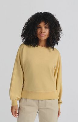YAYA | Sweatshirt With Small Slit | Moonstone Yellow
