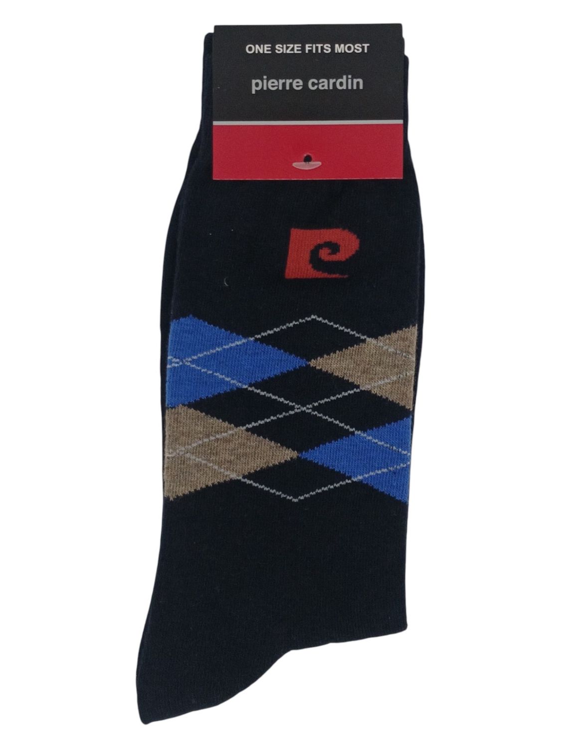 Pierre Cardin |  Full Argyle Socks | Navy, Size: One Size