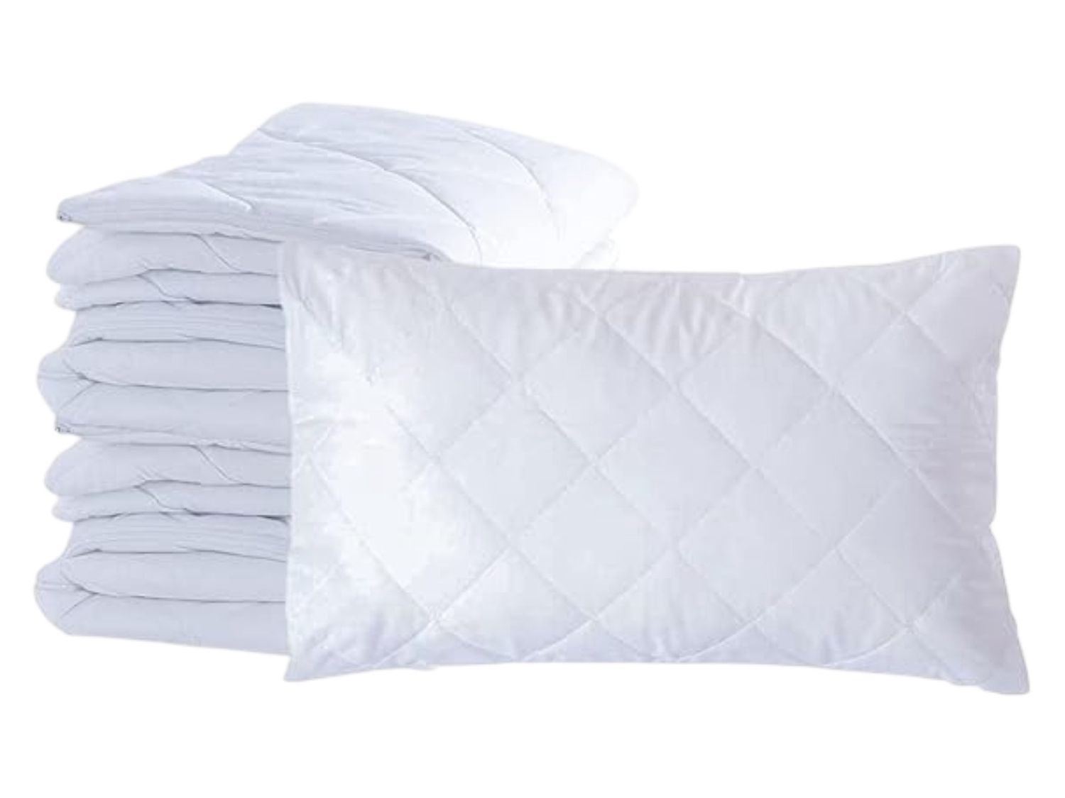 Dreyer Linen | Two Quilted Pillow Protector, Size: Standard