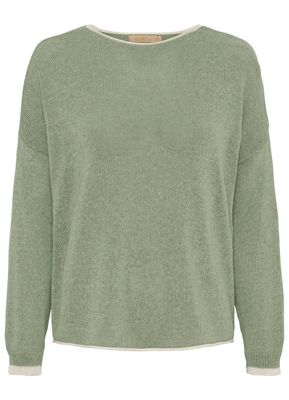 Marta Du Chateau | Mdcmargueritte Knit | Salvia/Beige