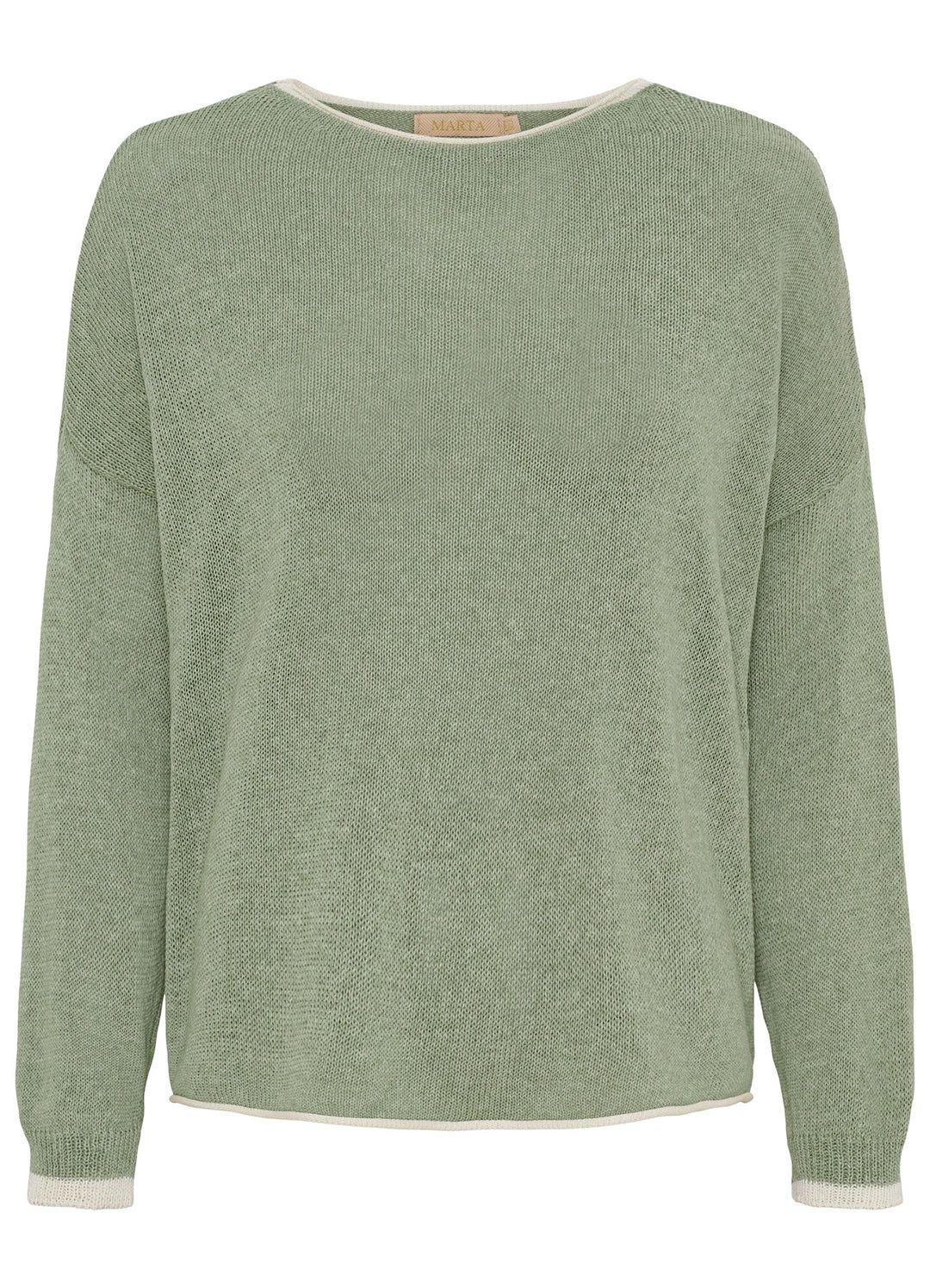 Marta Du Chateau | Mdcmargueritte Knit | Salvia/Beige, Size: One Size