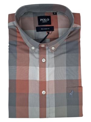 Polo | Check Short Sleeve Shirt | Pink