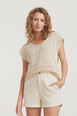 Smashed Lemon | Knit Top | Off-White