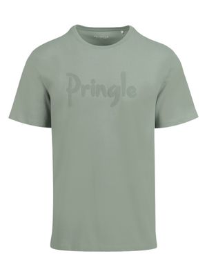 Pringle | Richard Raised Print Crewneck T-shirt | Sage