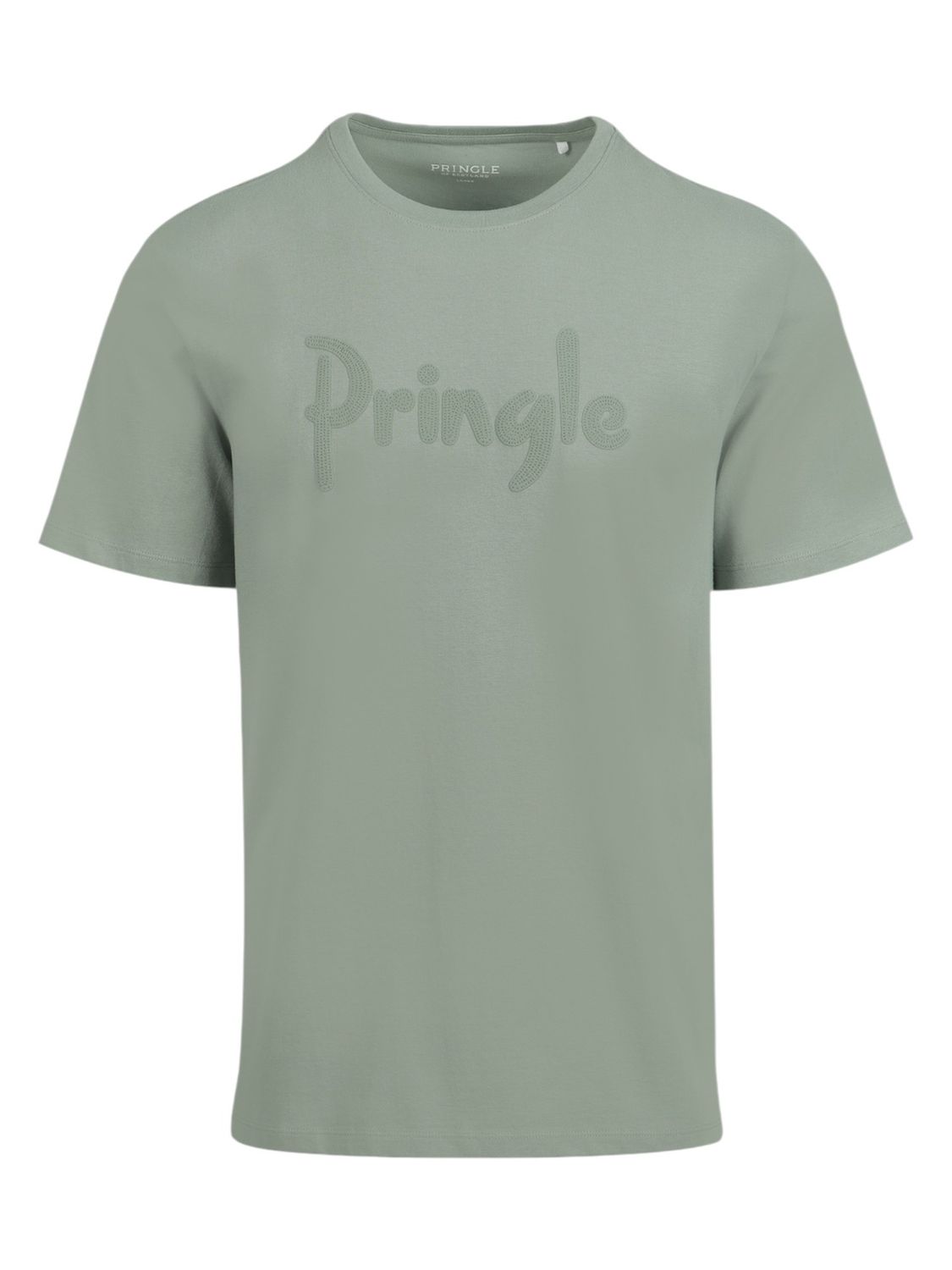 Pringle | Richard Raised Print Crewneck T-shirt | Sage, Size: S