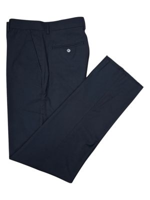 Carlo Galucci | Avante Trousers | 1/4 Slant Flat Front Half Lined Unfinished Bottom | Black