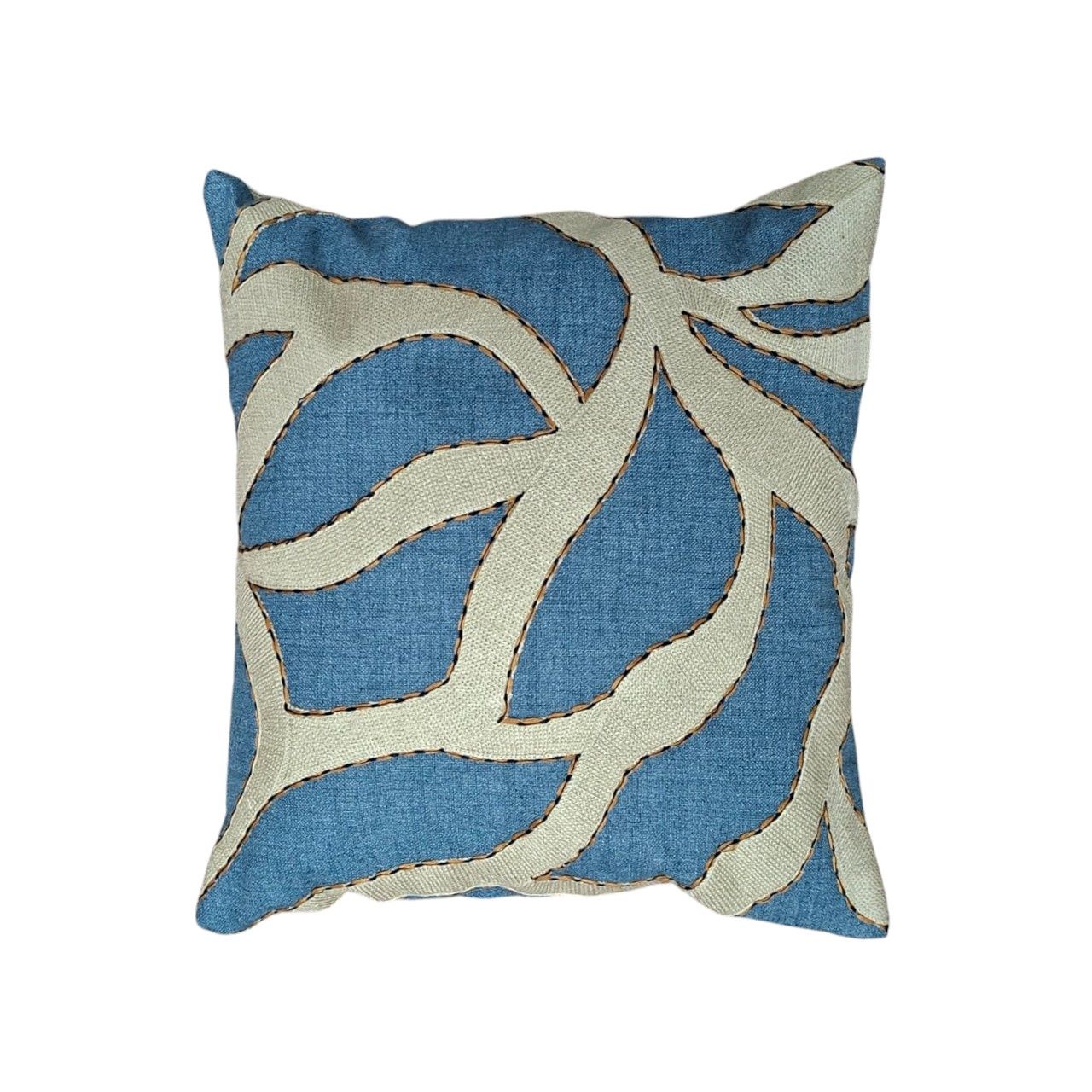 Creative Cushions | Luxurious Scatter Cushion | 40x40 | Blue &amp; Taupe