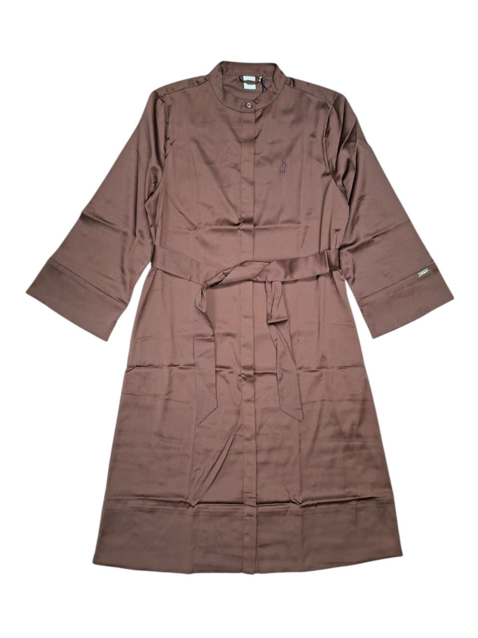 Polo | Charlotte Wide Sleeve Belted Dress | Chocolate, Size: 30