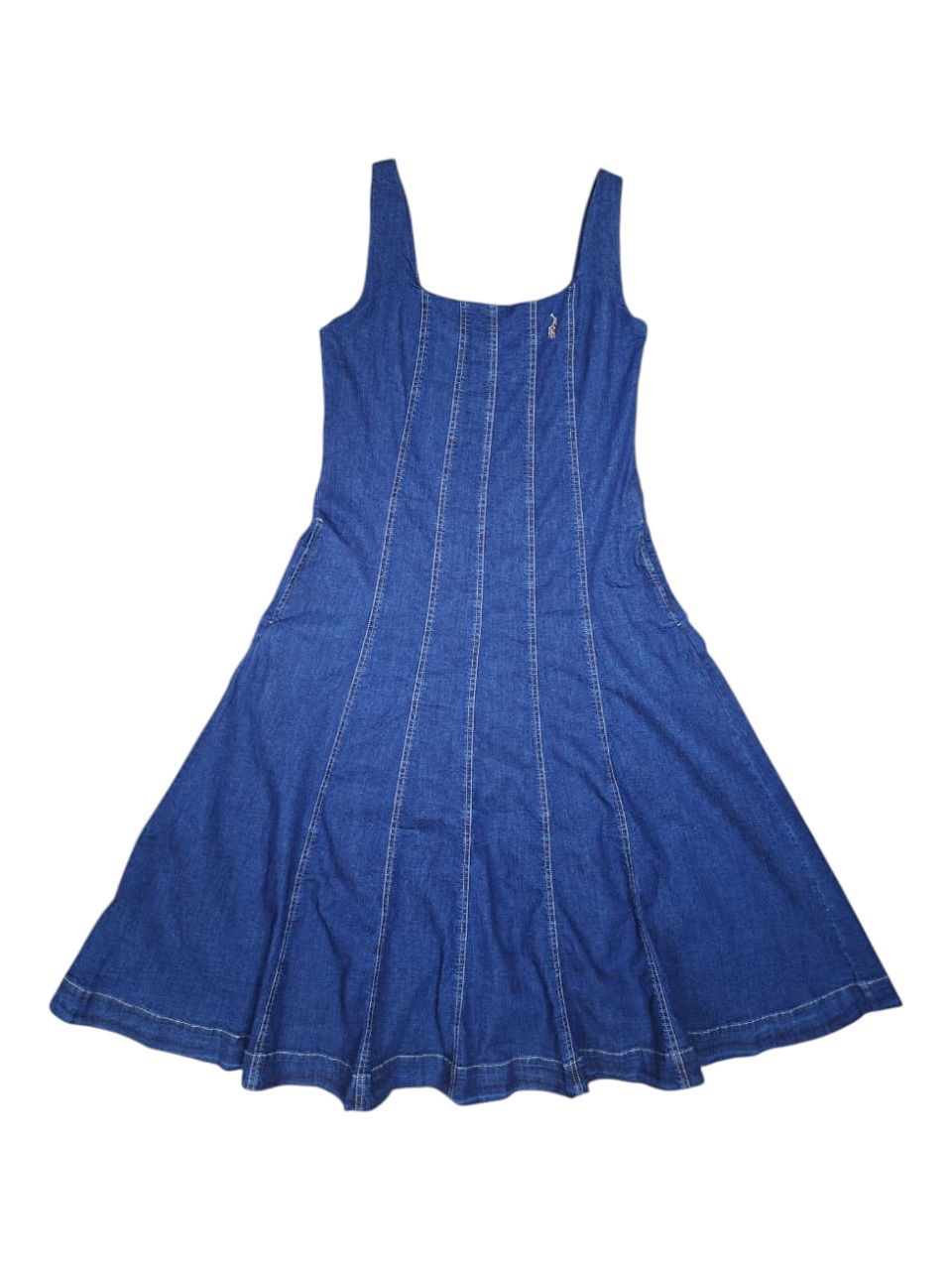 Polo | WMN Tory Denim Pannelled Dress | Dark Wash, Size: 32