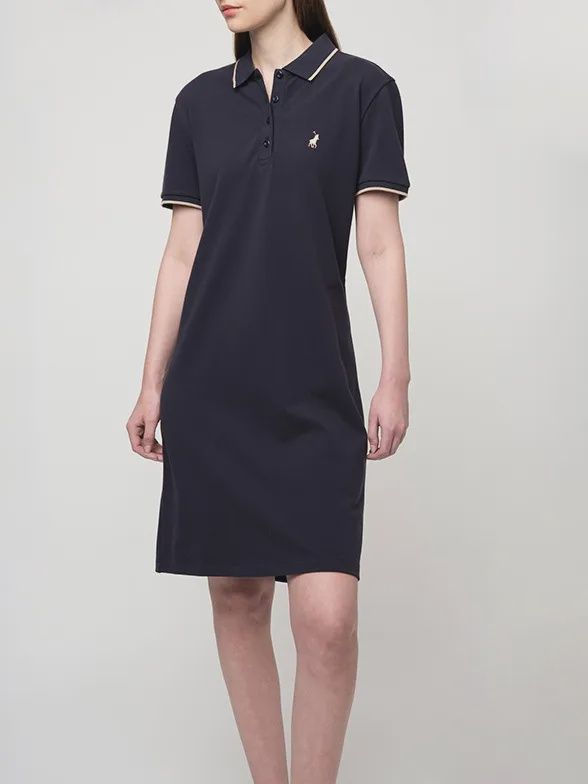 Polo | WMN Leah Golfer Dress | Navy, Size: XS