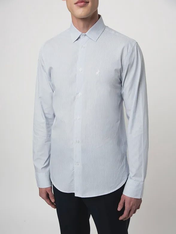 Polo | Dobby Long Sleeve Shirt | White, Size: M