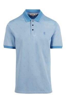 Pringle | Dean Striped Jacquard Golfer | Blue