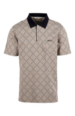 Pringle | York Mercerised Jacquard Golfer | Stone