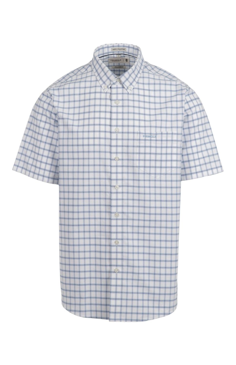 Pringle | Classic Short Sleeve Shirt | Gordon | White, Size: S