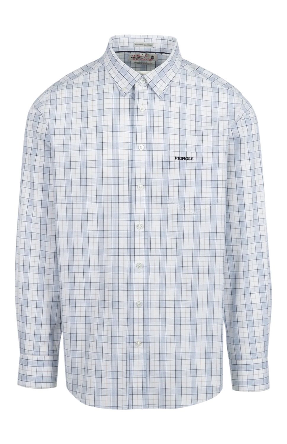 Pringle | Classic Long Sleeve Easy Care Shirt | Arthur | Blue, Size: M