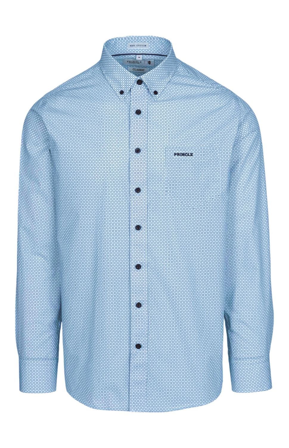 Pringle | Classic Long Sleeve Shirt | Cheston | Blue, Size: M