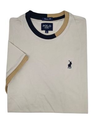 Polo | Tipped Cuff Colour Block T-shirt | White