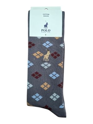 Polo | Diamond Cotton Socks | Smoke | 7-10