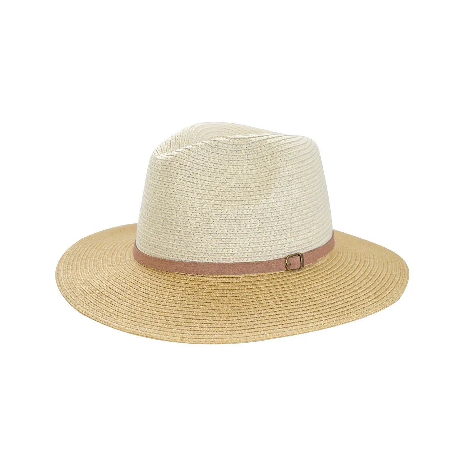 360FIVE | Broadwalk Fedora | Beige &amp; Natural, Size: 57cm