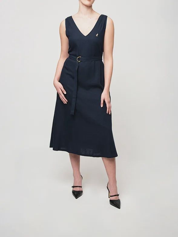 Polo | Sadie Belted Dress | Navy