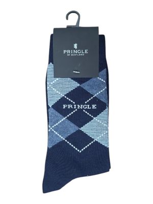 Pringle | James Argyle Socks | Navy