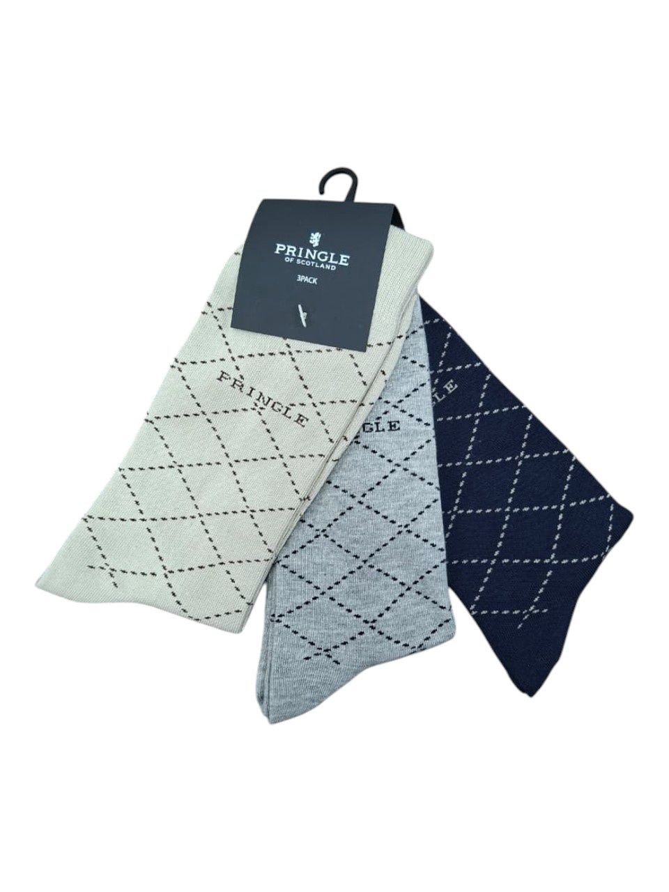 Pringle | Liam Argyle 3 Pack Socks | Multi