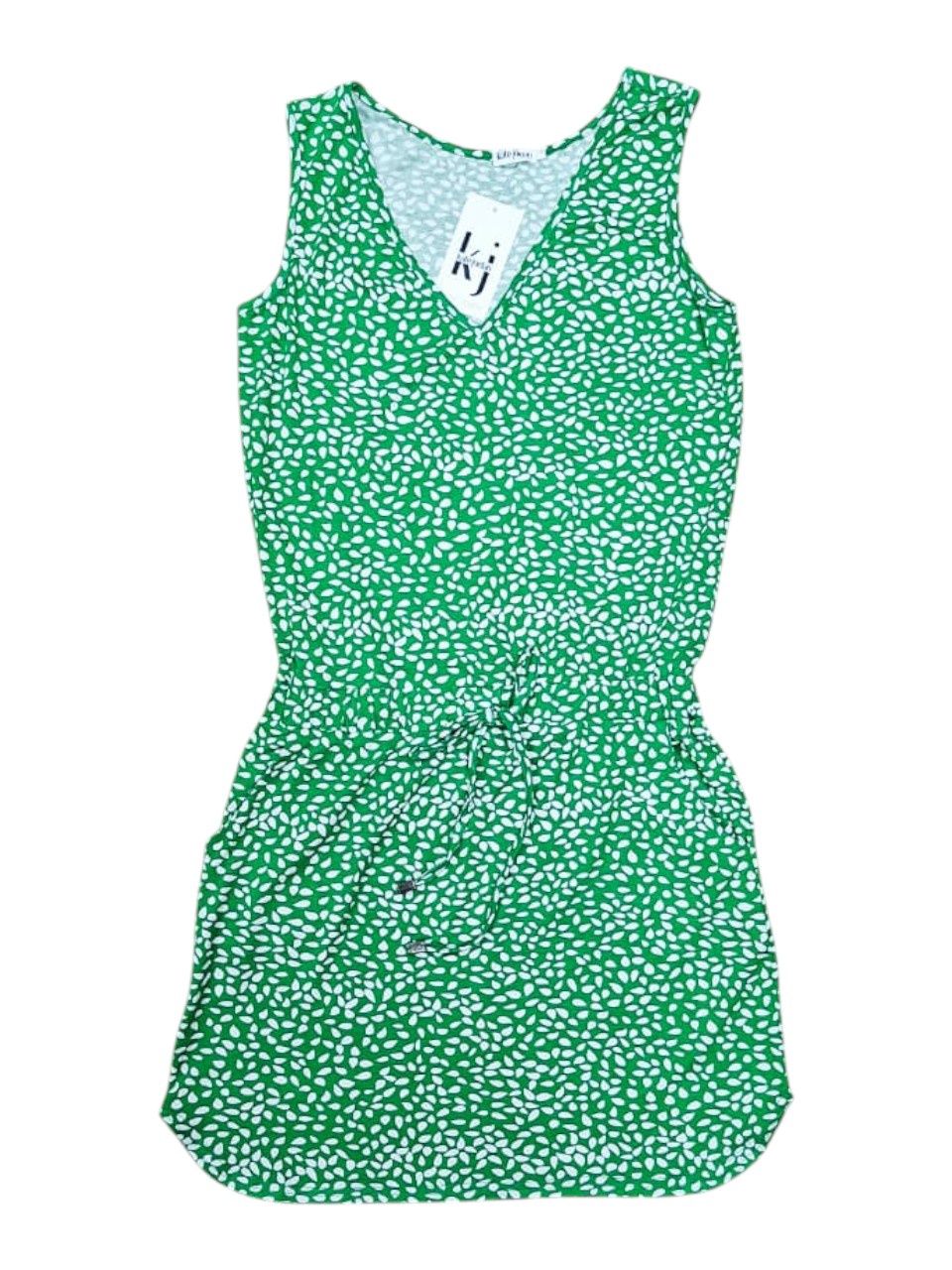 Kate Jordan | Elastic Band Dress | Green Drop