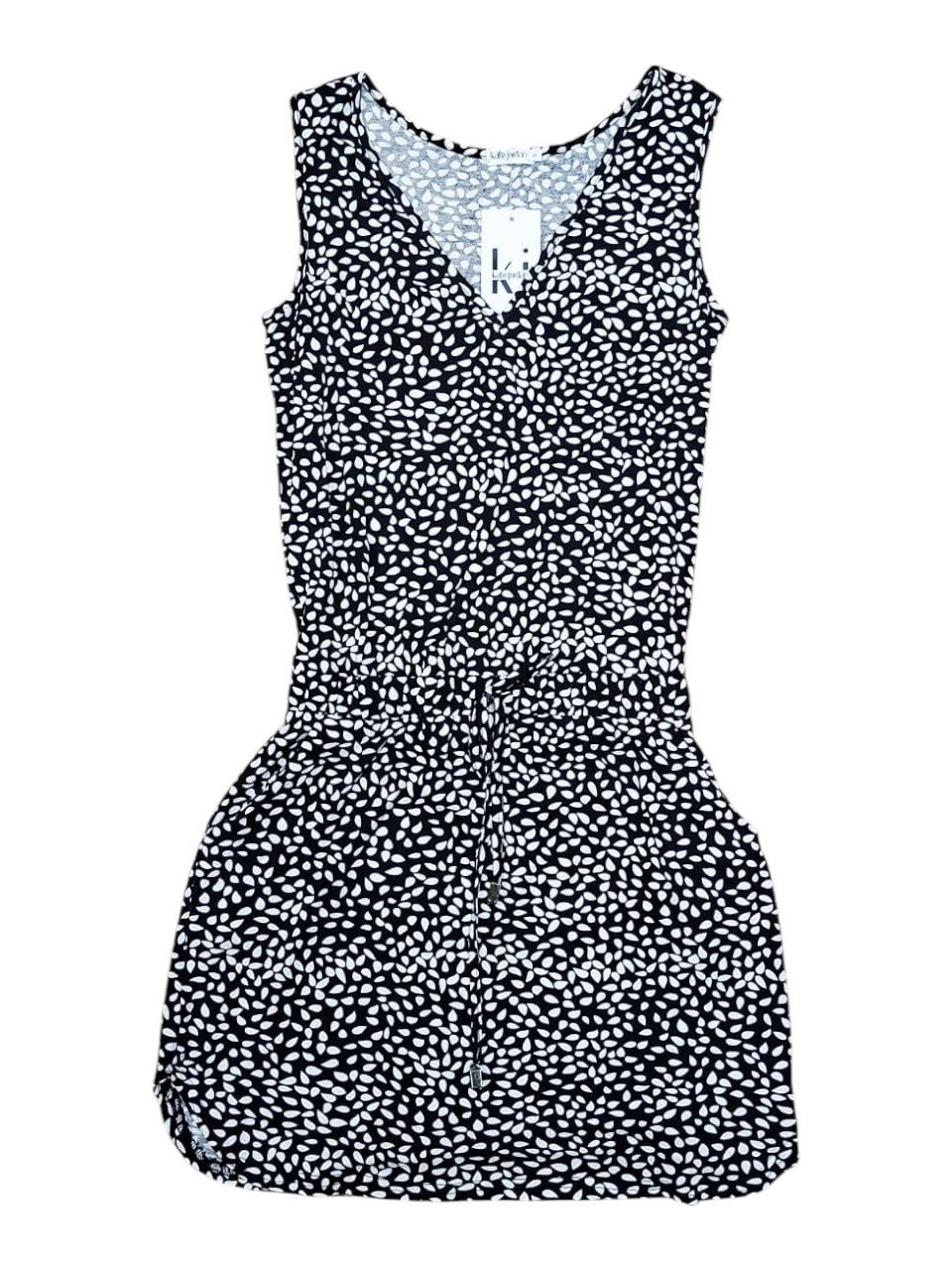 Kate Jordan | Elastic Band Dress | Black Drop, Size: S