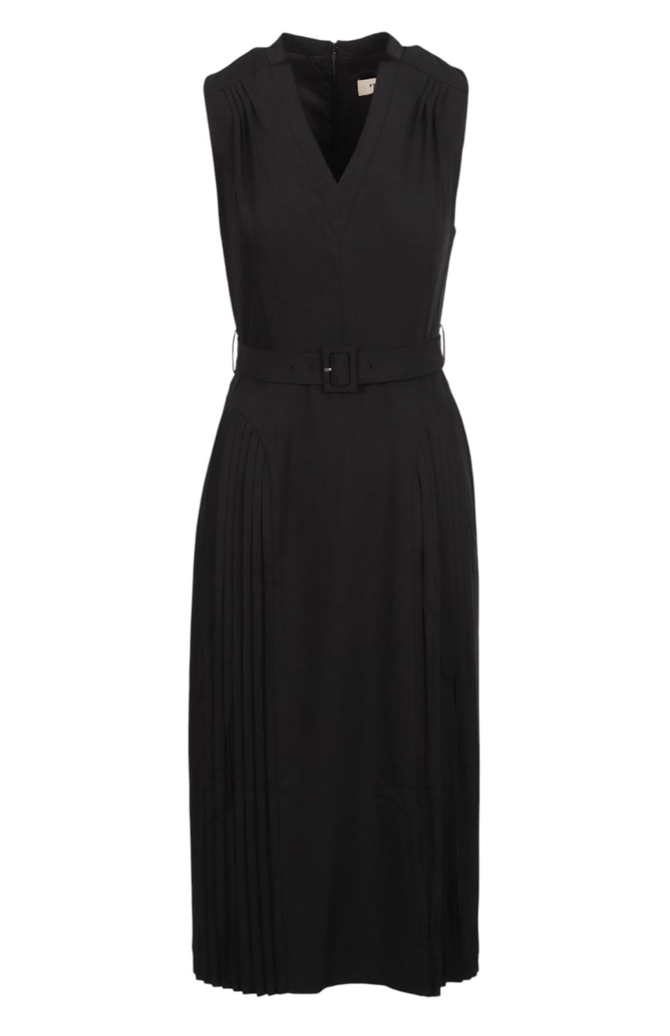 Pringle | Ofira Pleated Midi Dress | Black, Size: S